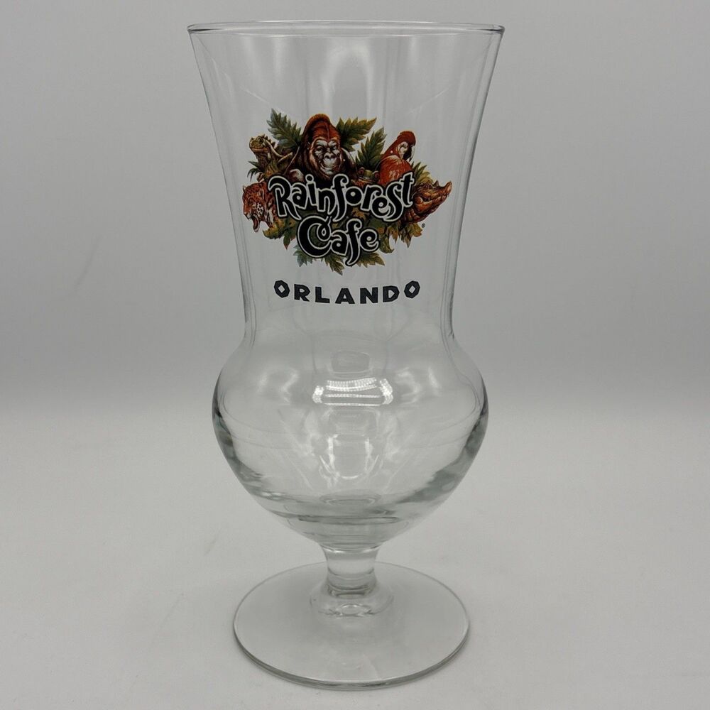 Rainforest Cafe Souvenir Hurricane Souvenir Glass ORLANDO